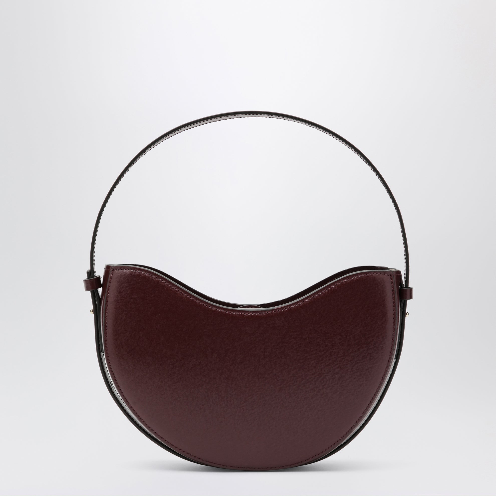 Ellie plum-colored bag in smooth leather