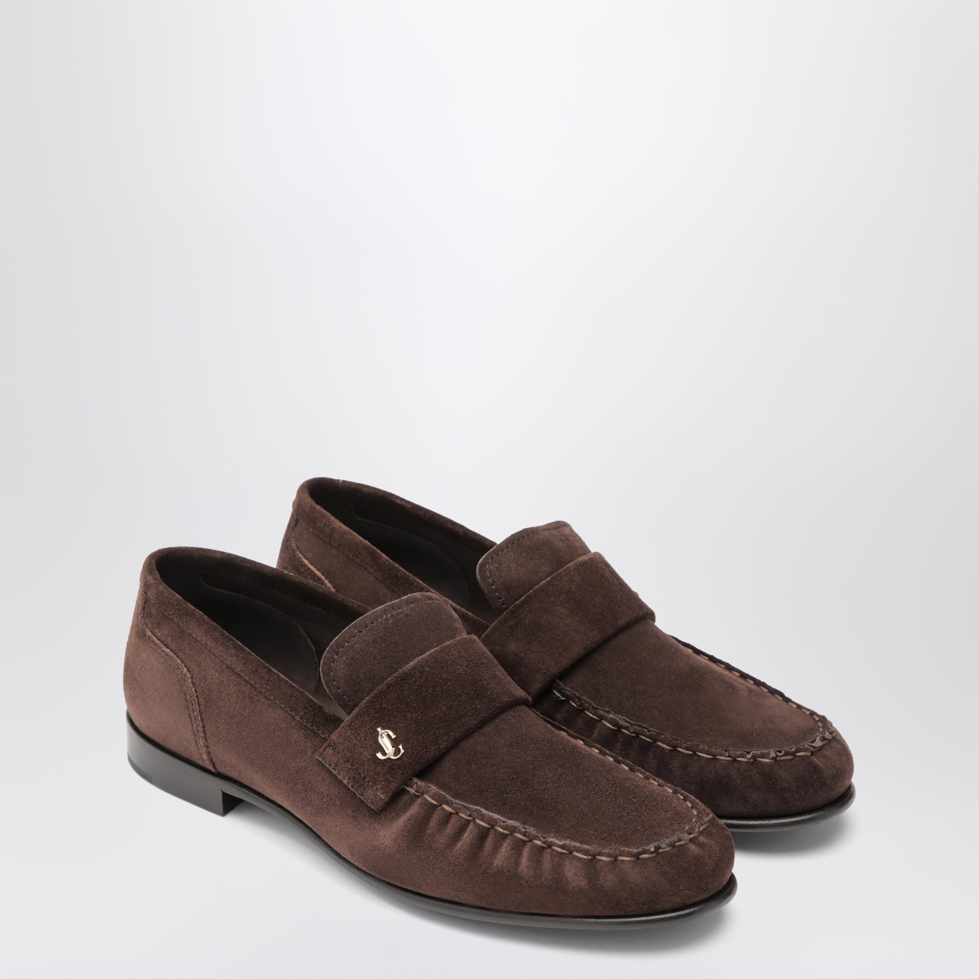 Ellis suede leather loafers in chocolate