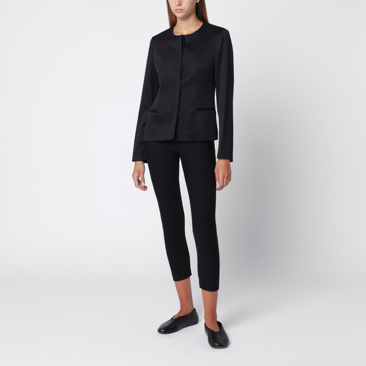 Black Ema jacket in virgin wool blend
