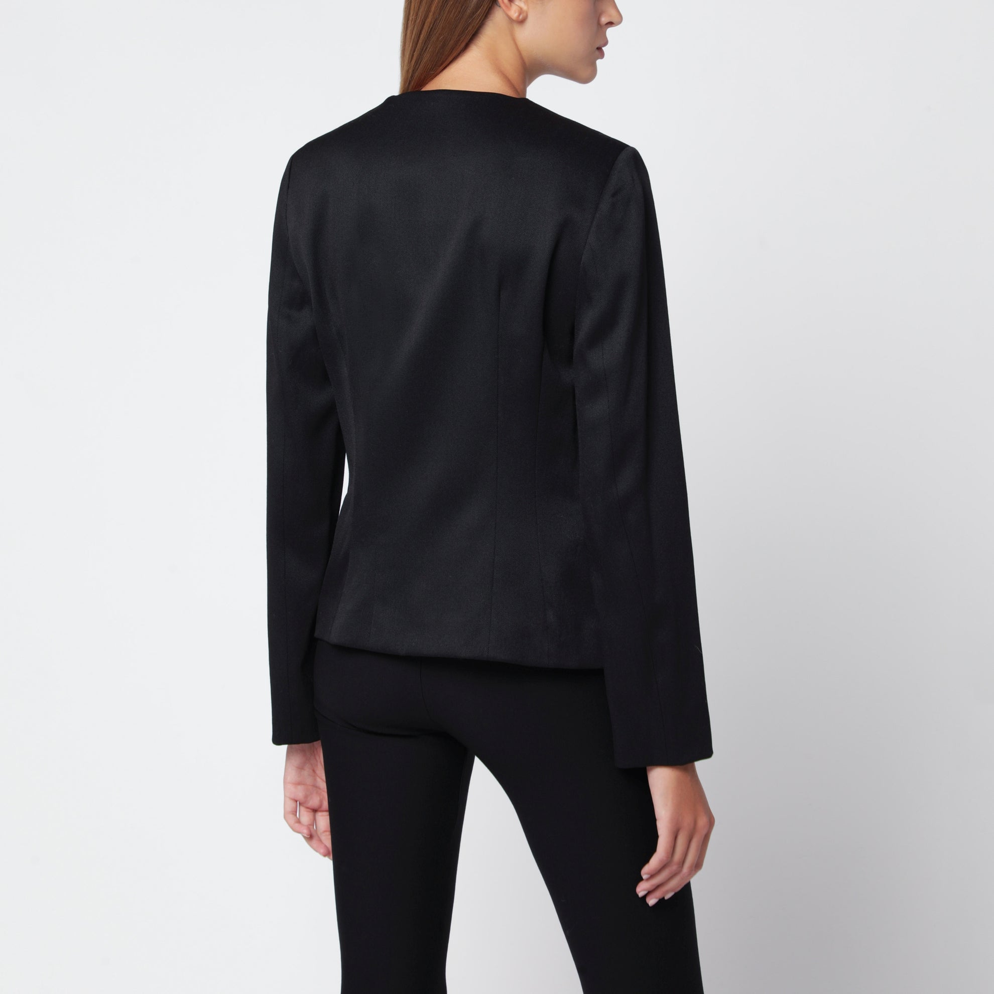 Black Ema jacket in virgin wool blend