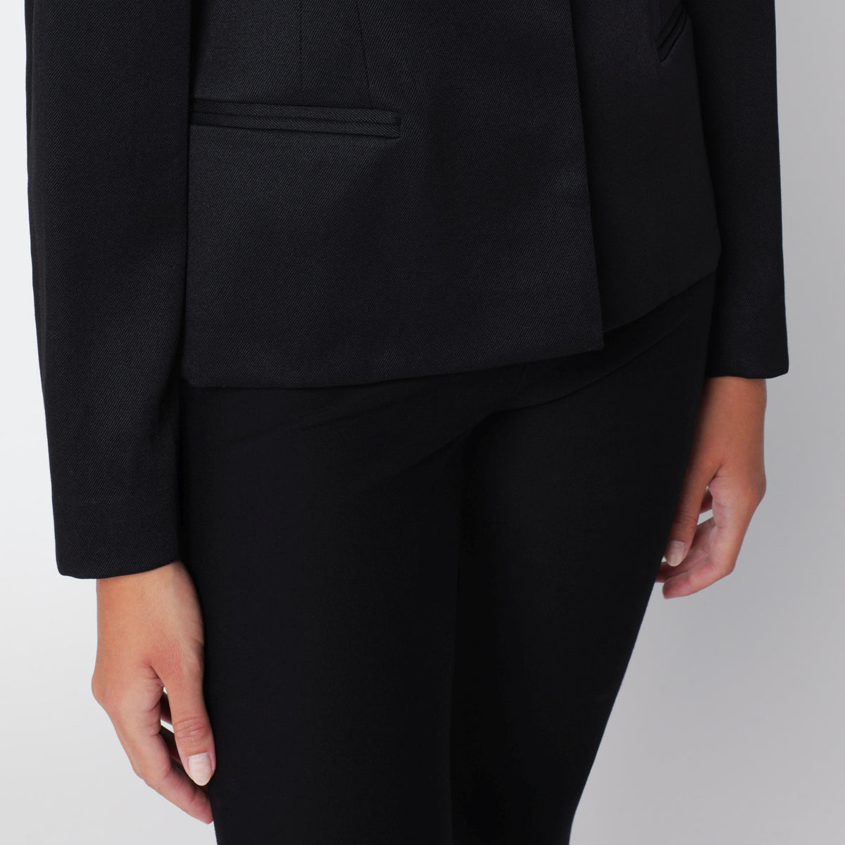 Black Ema jacket in virgin wool blend
