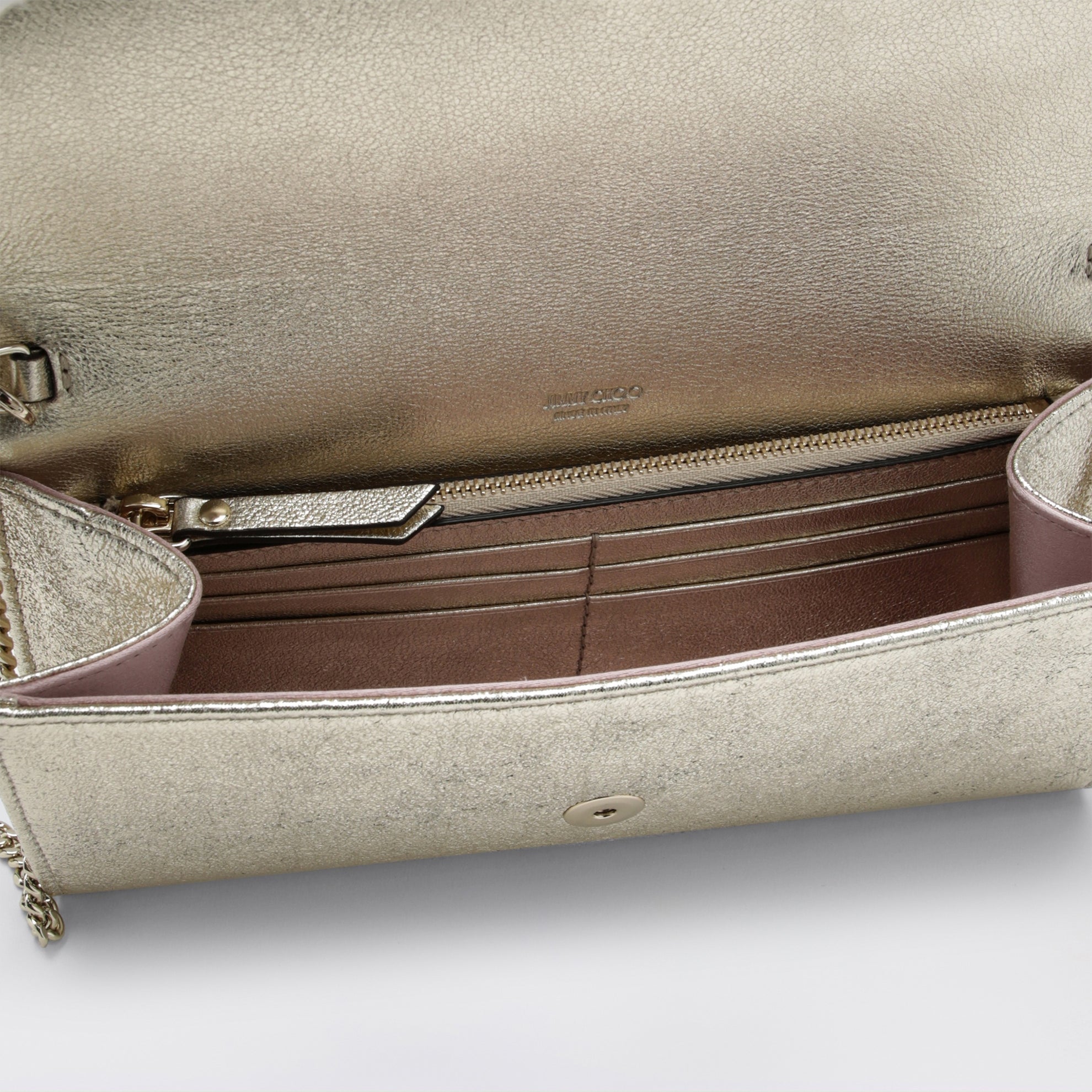 Pochette Emmie en tissu Brilliance, or clair
