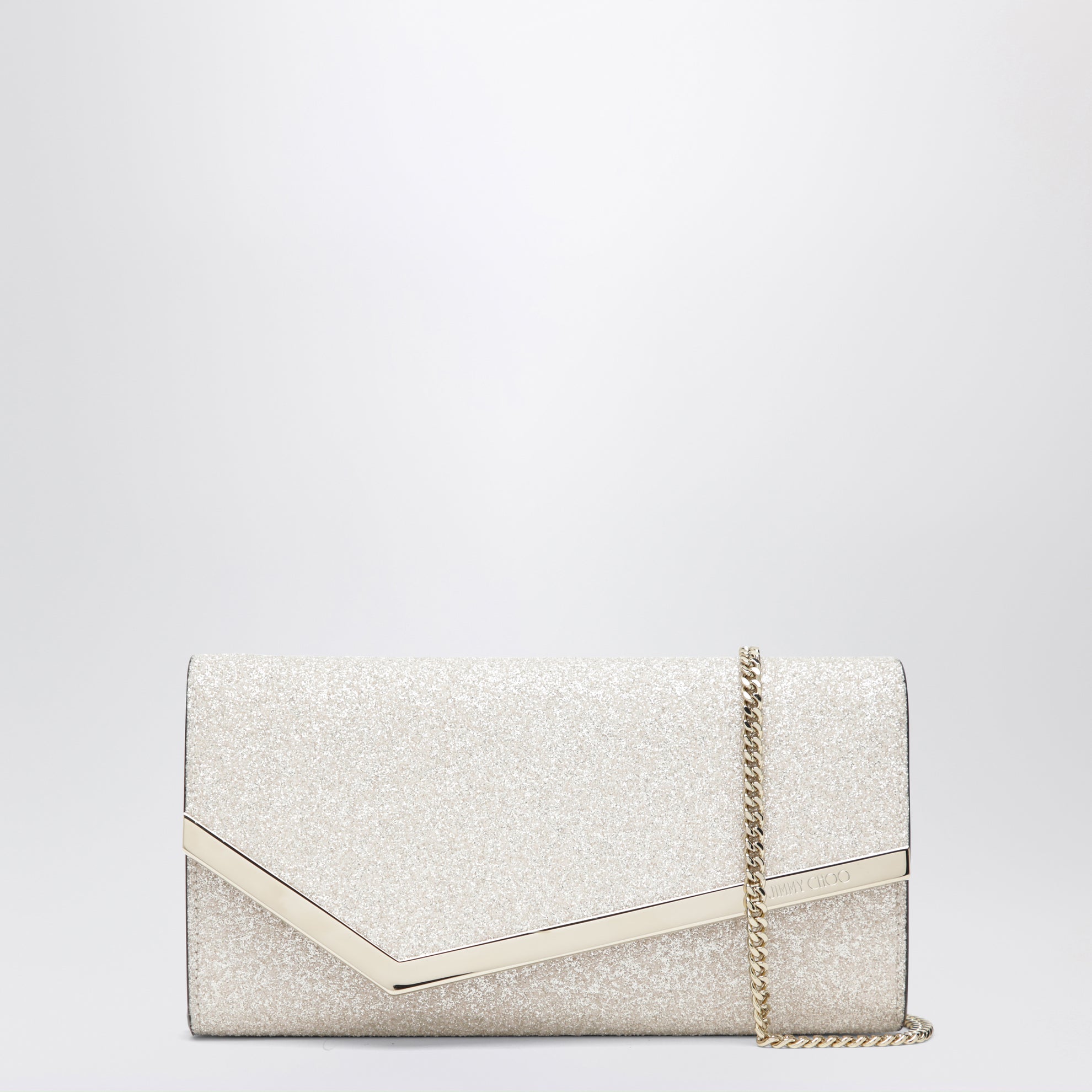 Emmie Pochette Mit Hellgoldenem Mikroglitter