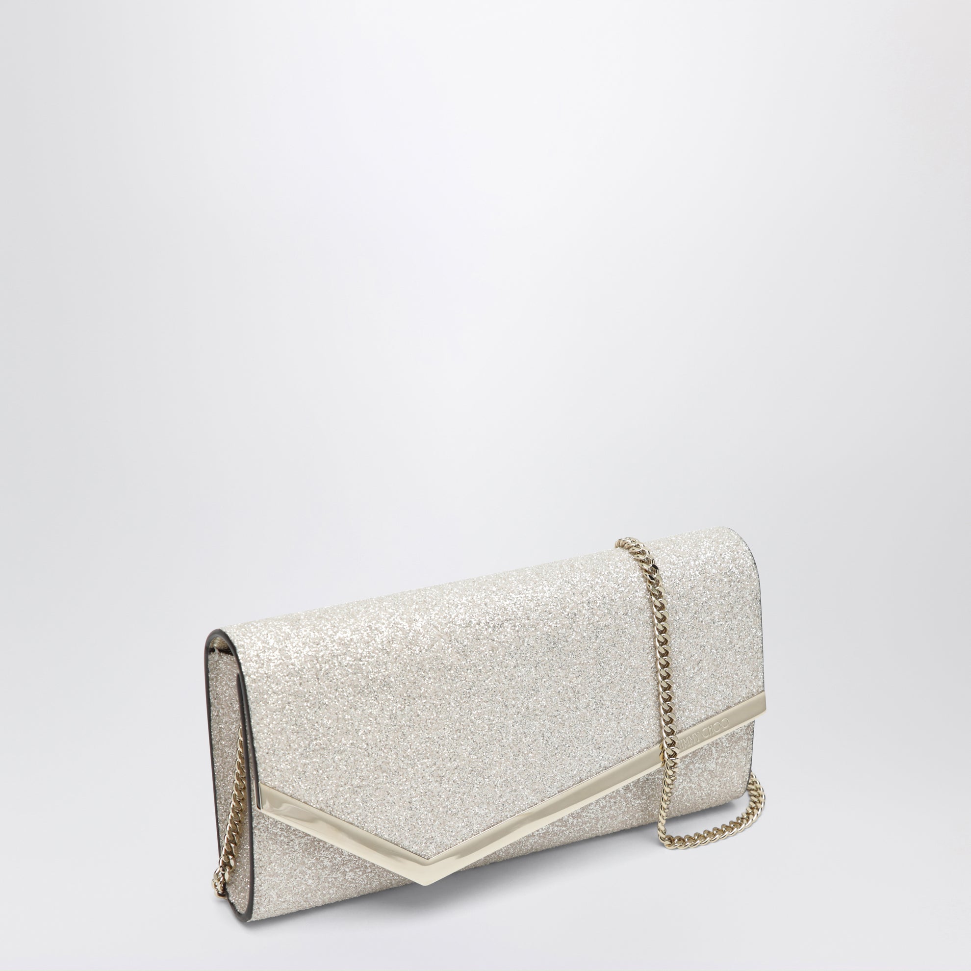 Emmie Pochette Mit Hellgoldenem Mikroglitter