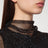 Black mesh mini dress