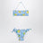 Bikini a righe con stampa limoni