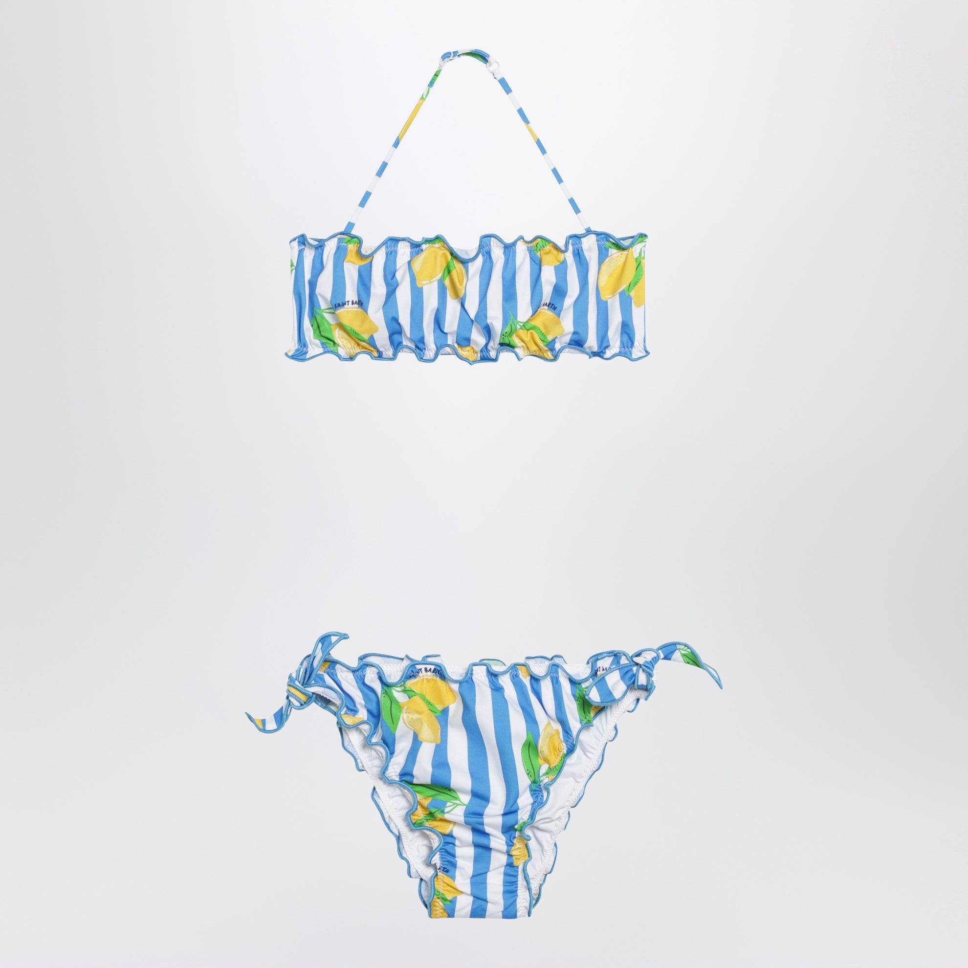 Striped Bikini with Lemon Print