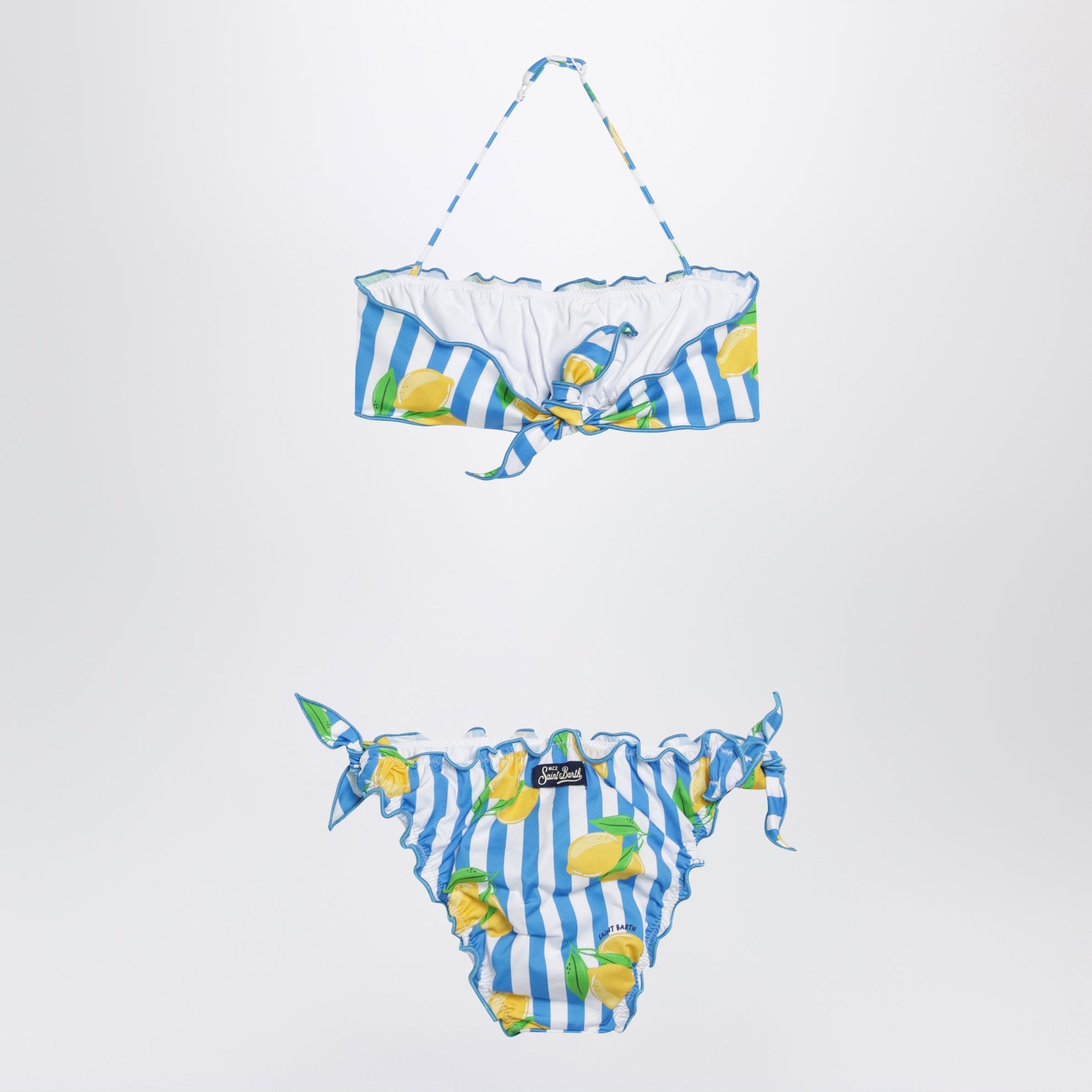Striped Bikini with Lemon Print
