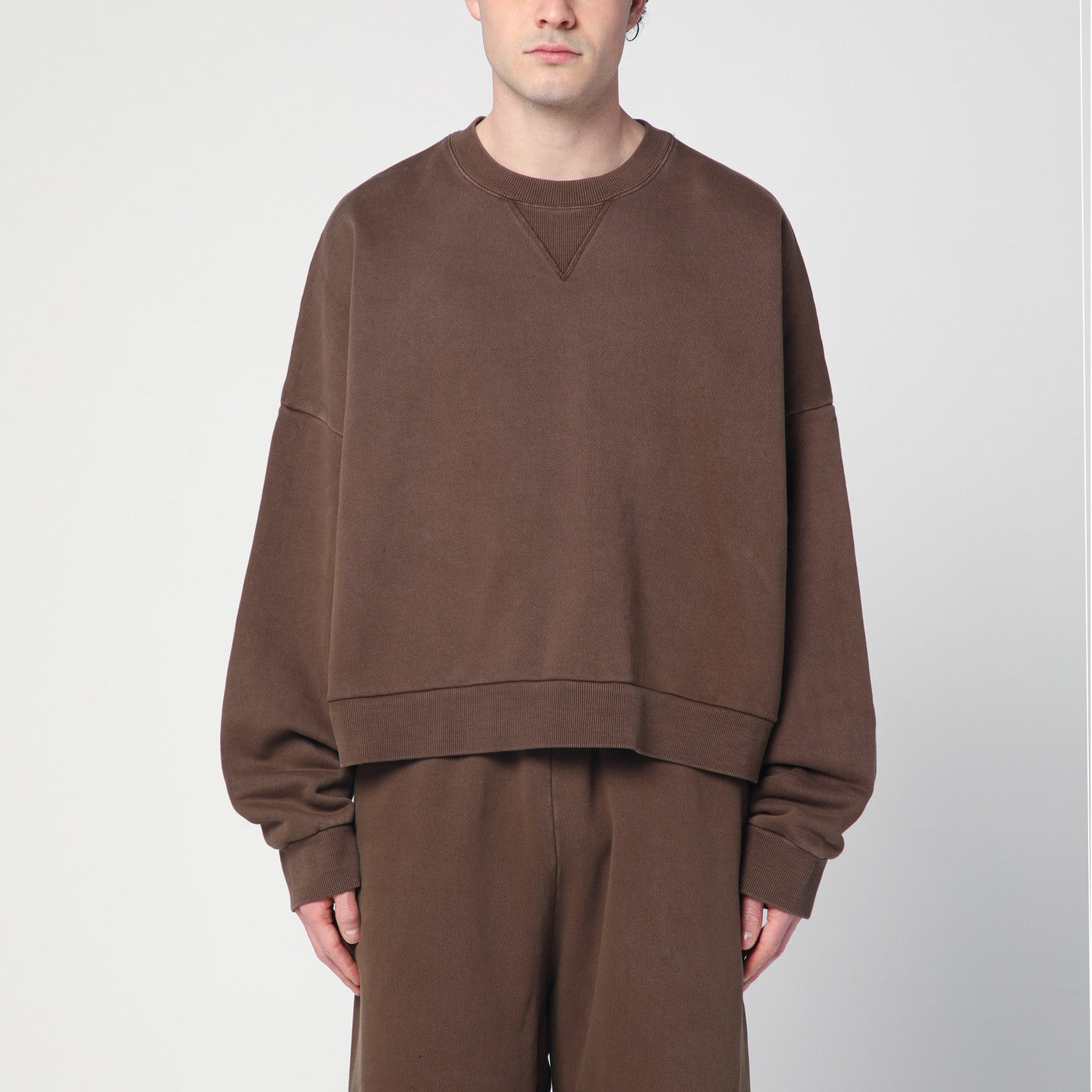 Brauner Hoodie aus Baumwolle