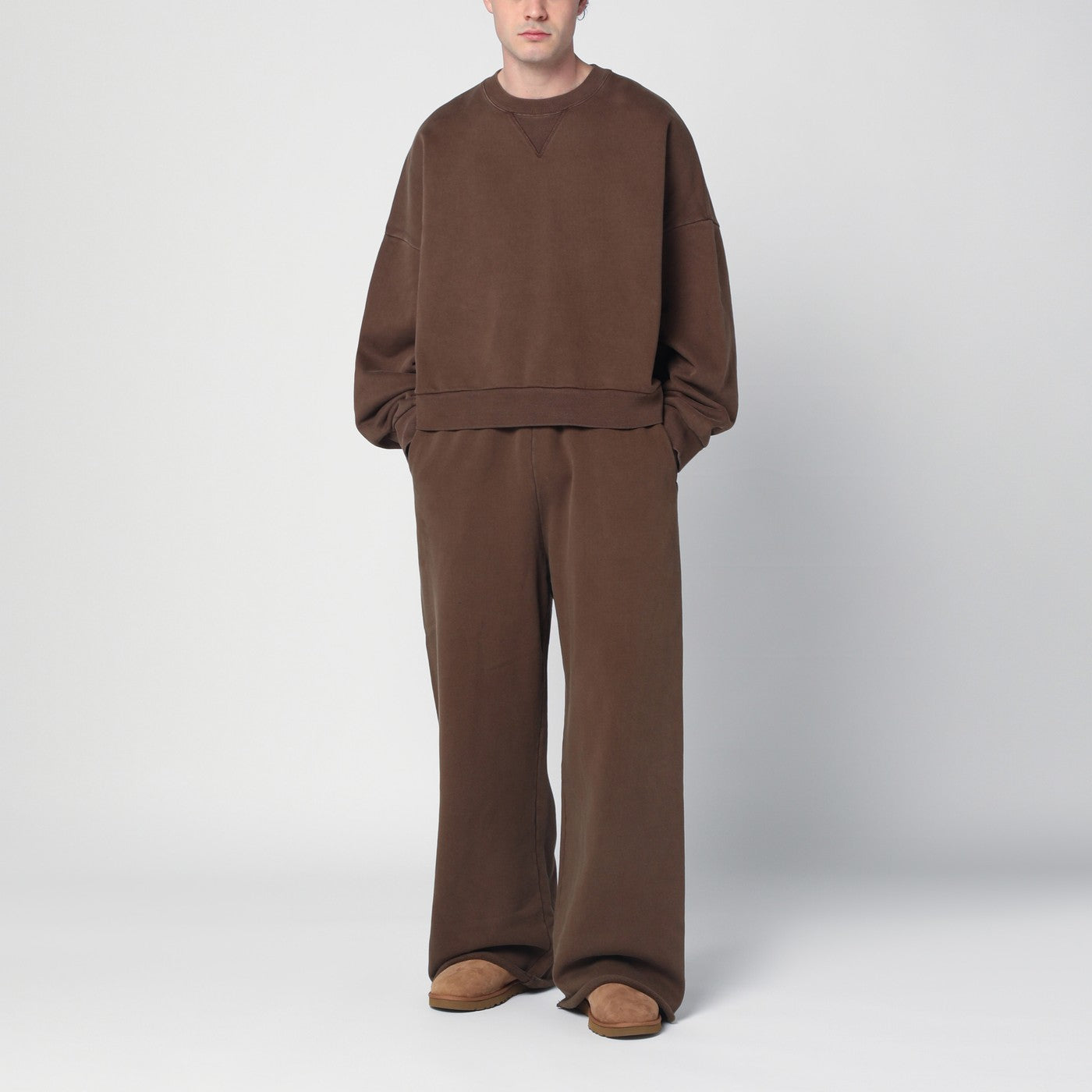 Brauner Hoodie aus Baumwolle