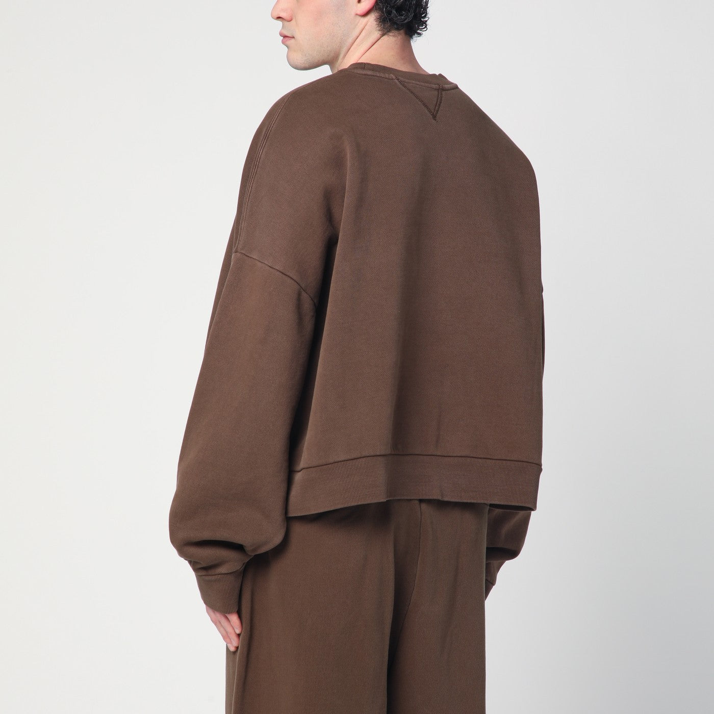 Brauner Hoodie aus Baumwolle