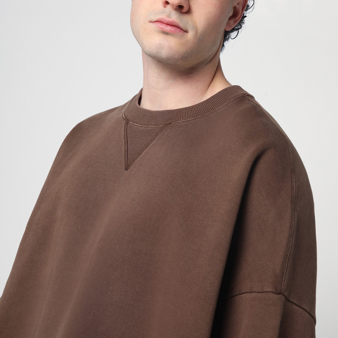 Brauner Hoodie aus Baumwolle
