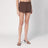 Cotton brown flared trousers