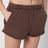 Cotton brown flared trousers