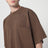 T-shirt over marrone in cotone