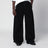 Wide charcoal black jeans in heavyweight denim