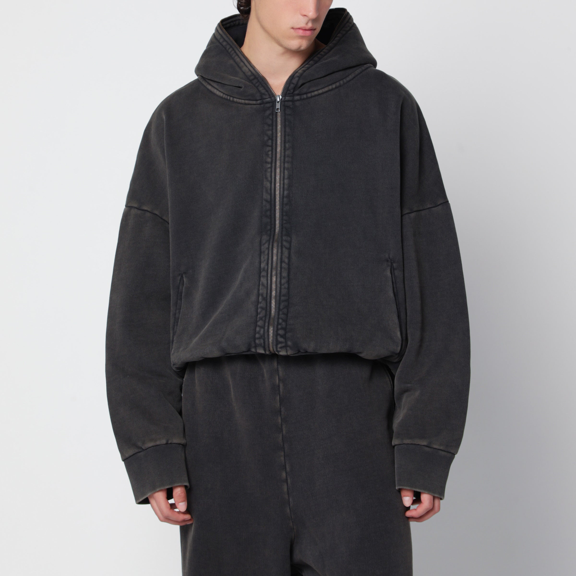 Entire Studios Eternal Zip hoodie in washed black | TheDoubleF