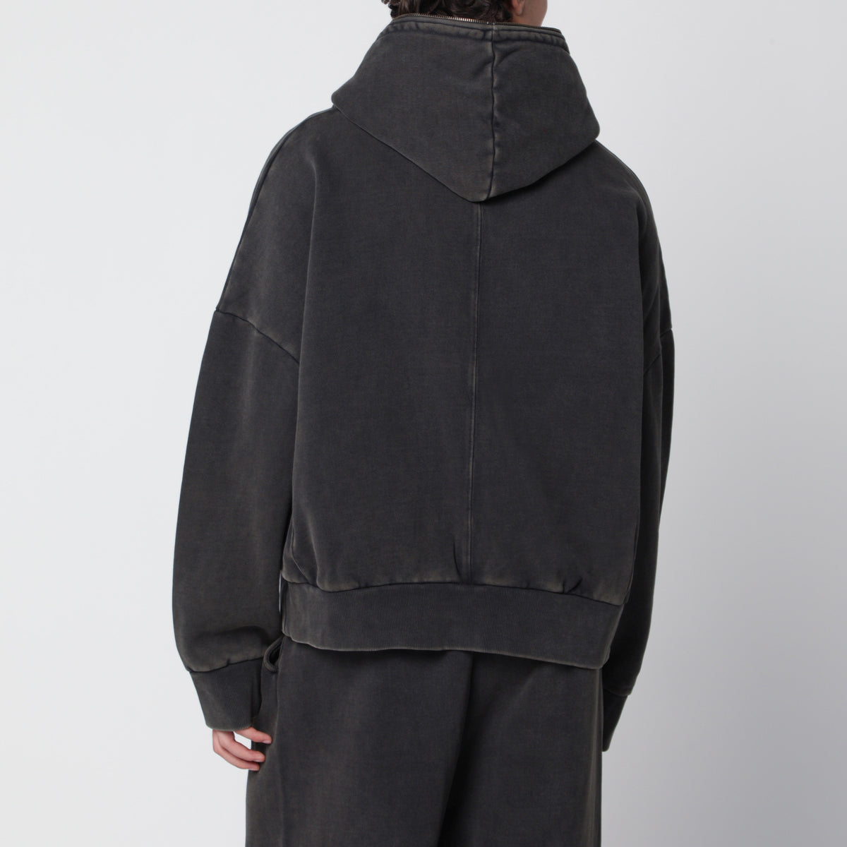 Eternal Zip hoodie in washed black