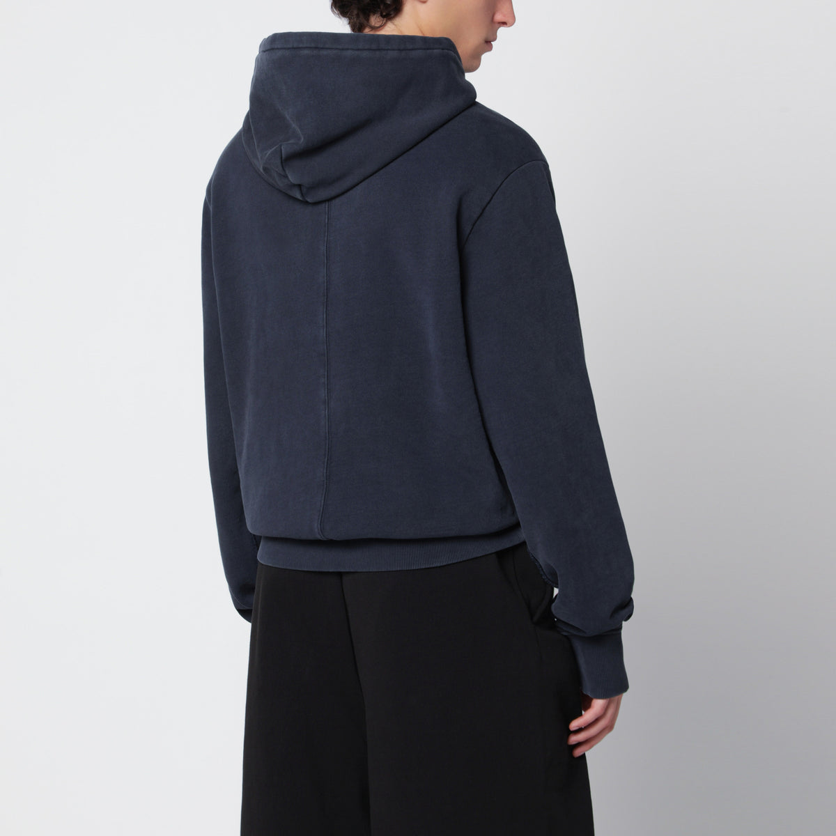 Sweat à capuche Standard Hood bleu marine délavé