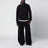 High Neck Zip sweater in ribbed wool blend