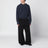 Pod crew-neck sweatshirt in washed navy blue
