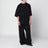 Heavy Boxy T-Shirt aus schwarzer Baumwolle