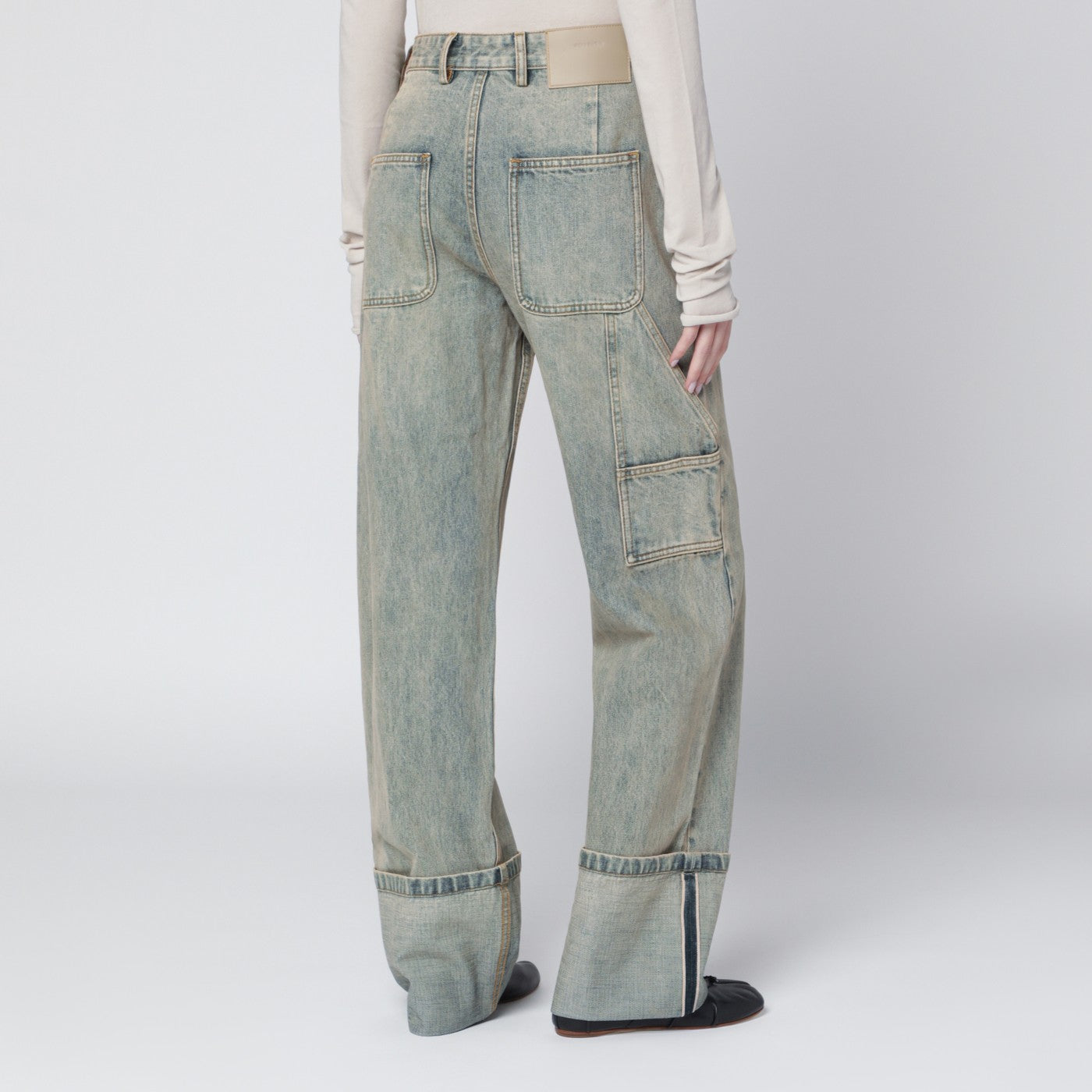 Weit geschnittene Jeans mit Washed-Effekt