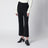Pantalon cropped évasé en mélange de laine noir
