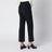 Pantalon cropped évasé en mélange de laine noir