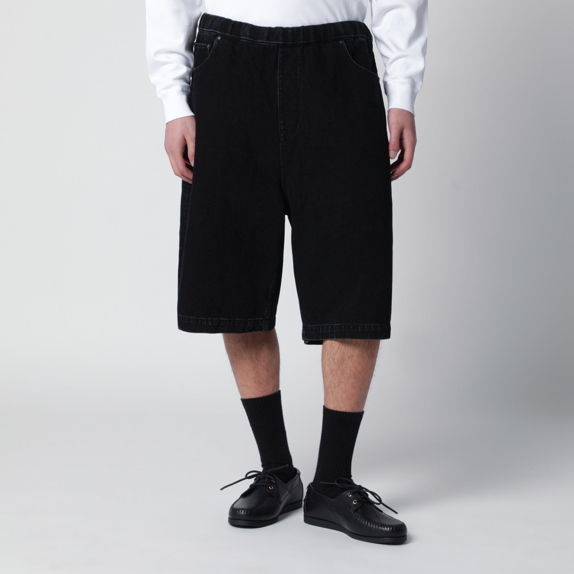 Bermuda Baggy in denim nero
