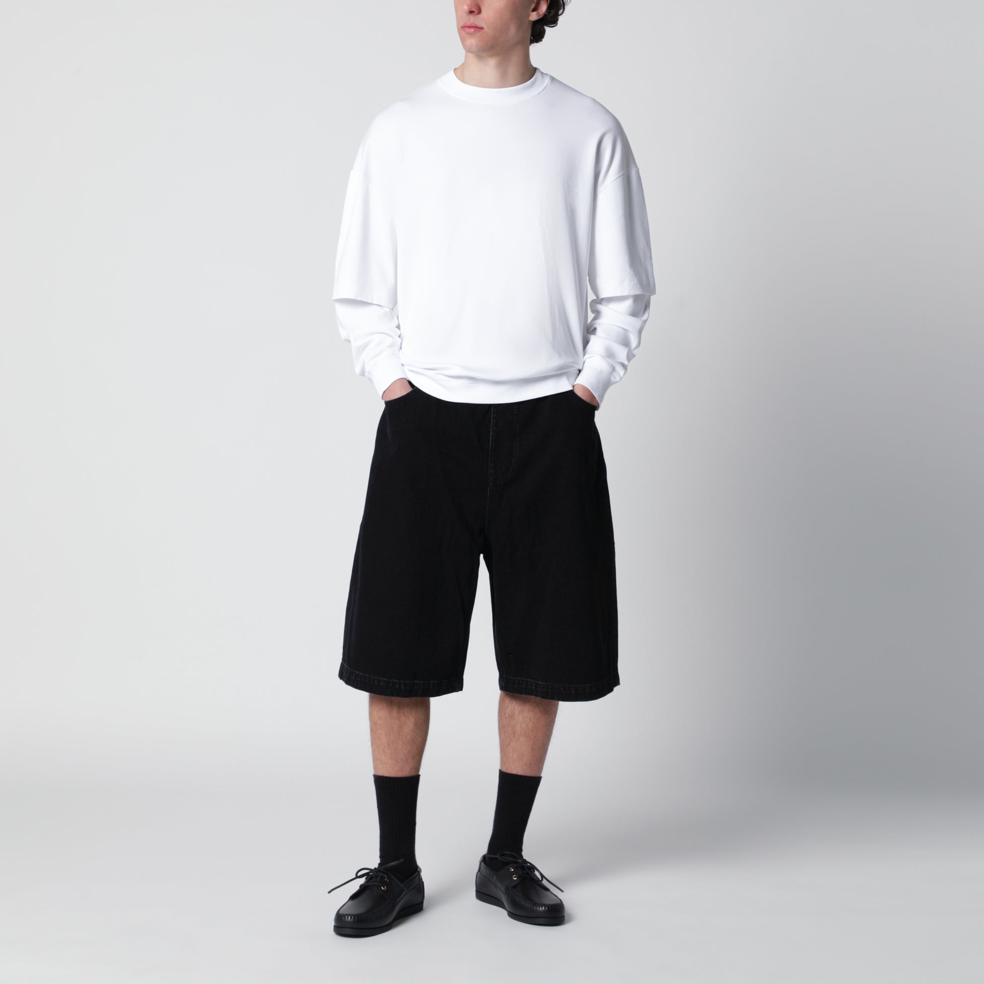 Bermuda Baggy in denim nero