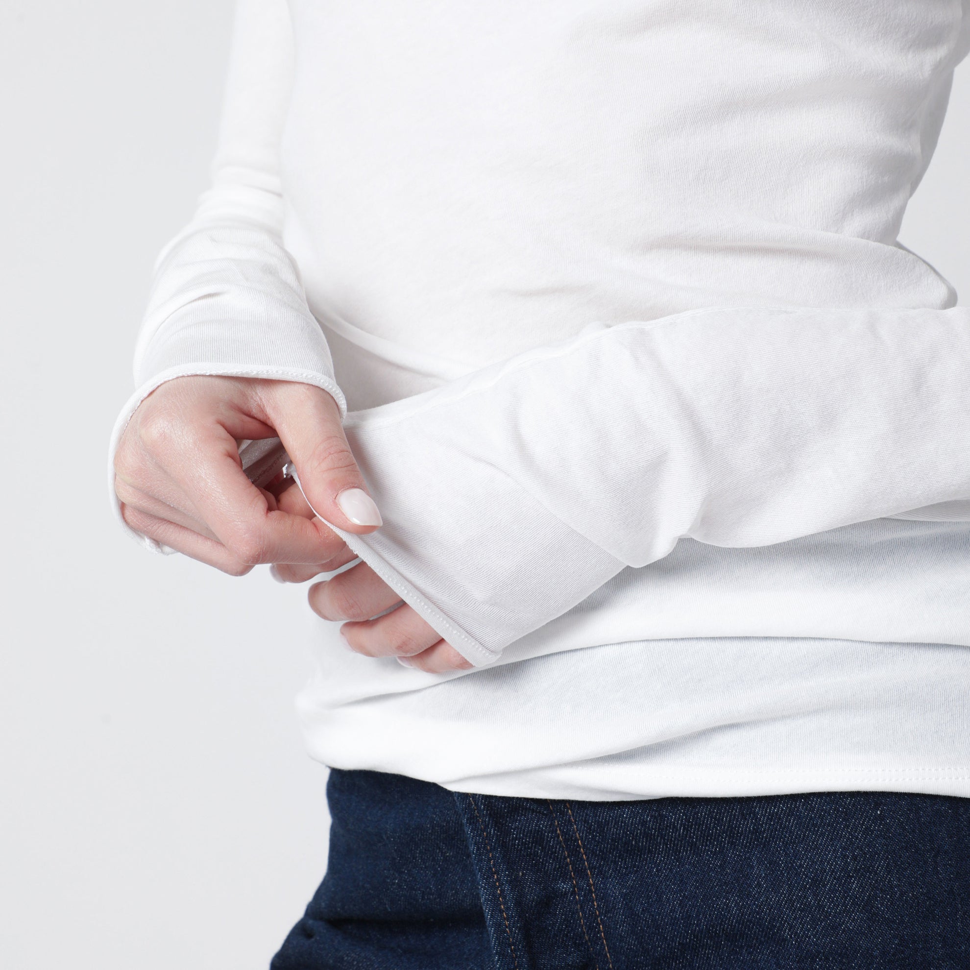 Pull blanc vintage en mélange de coton