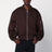 Dark brown zip-up bomber jacket in wool