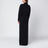 Black long dress with wide neckline