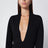 Black long dress with wide neckline