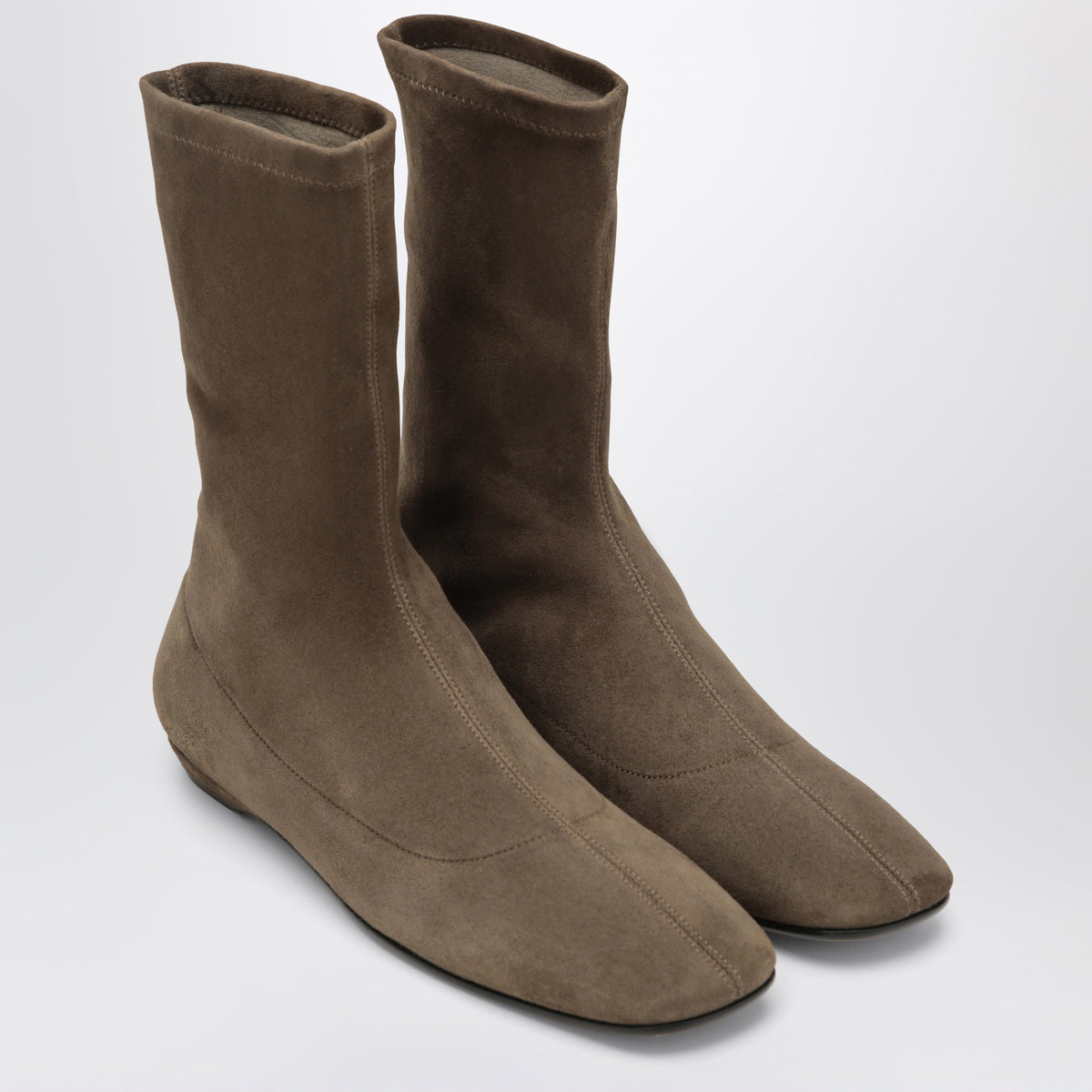 Bottines stretch Cindy marron en daim
