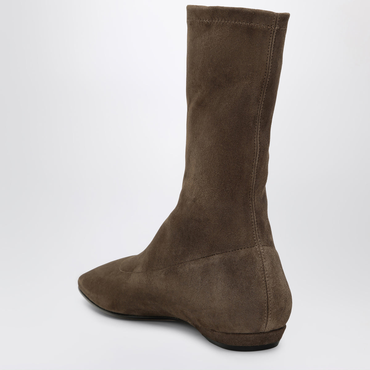 Bottines stretch Cindy marron en daim