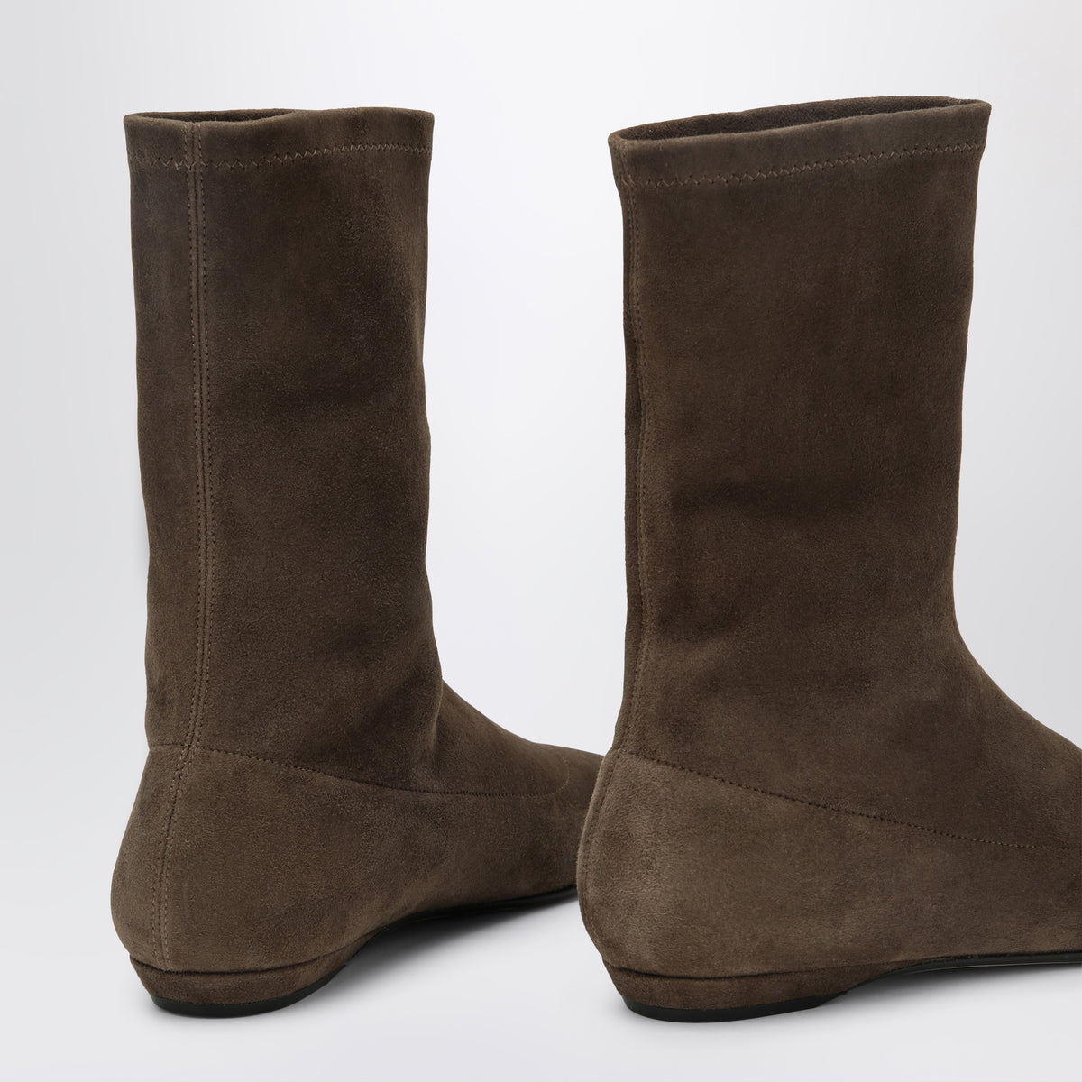 Bottines stretch Cindy marron en daim