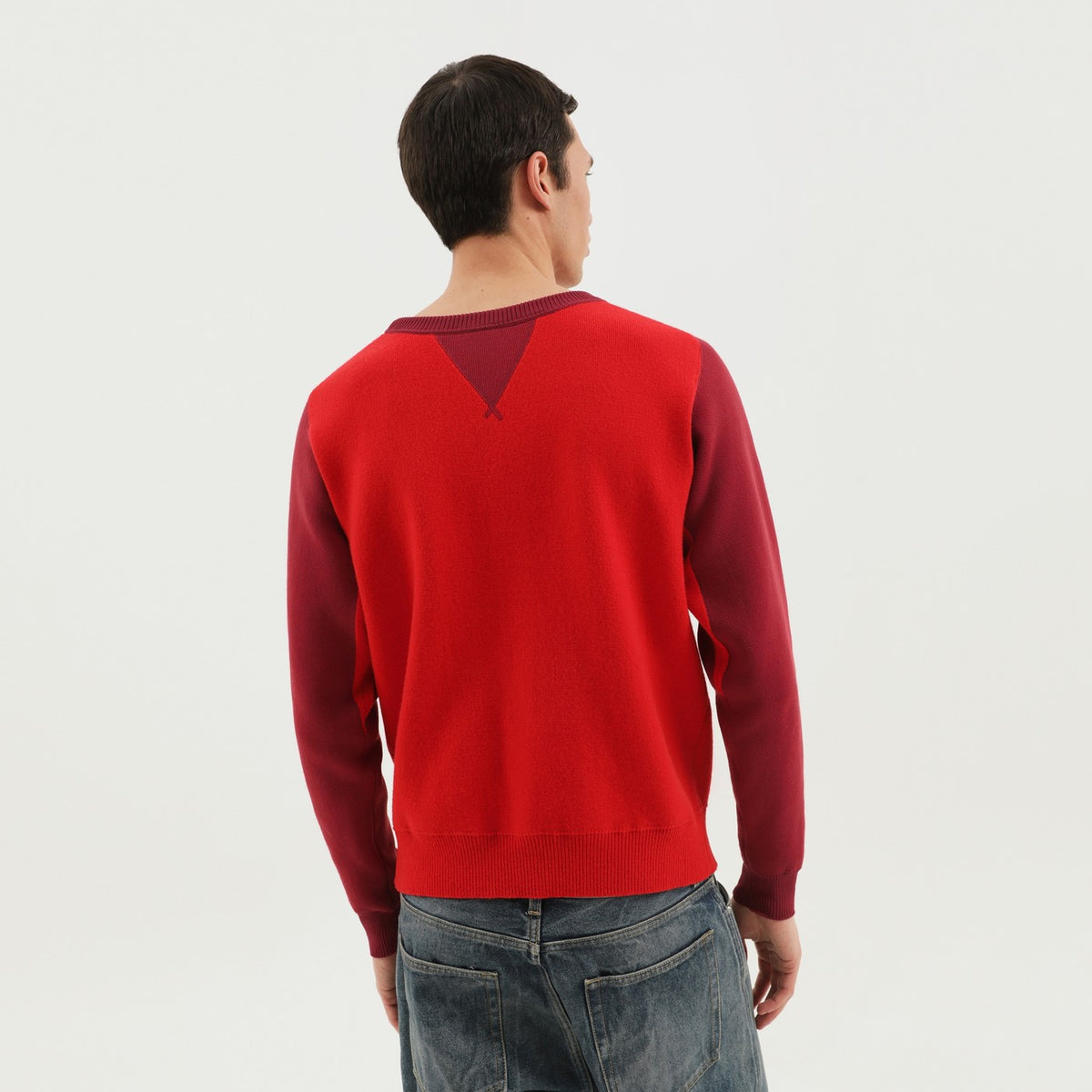 Colorblock Crew 1989 STUDIO Color block crew neck sweater | TheDoubleF