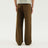 Olive green straight leg cotton pants
