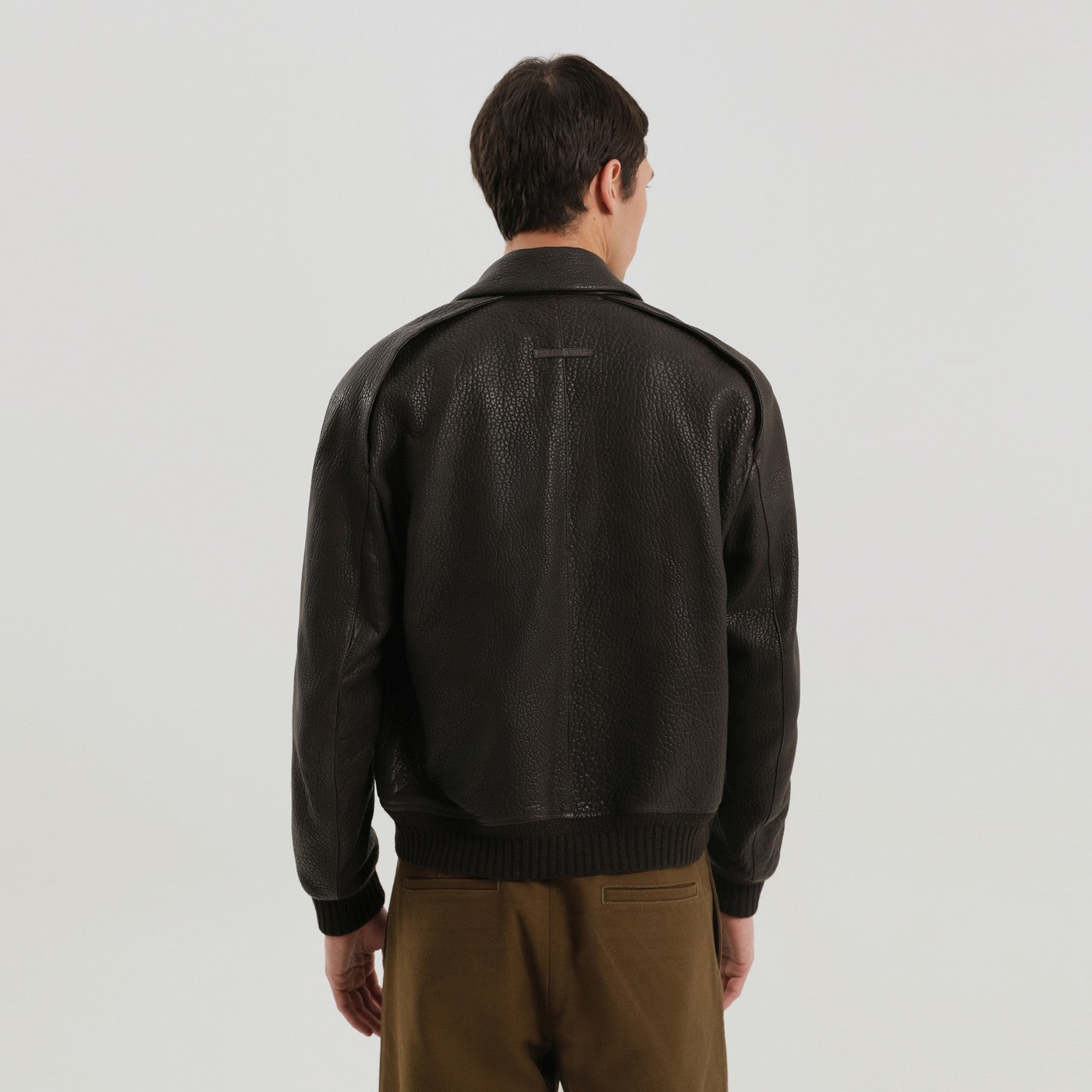 Brown leather jacket