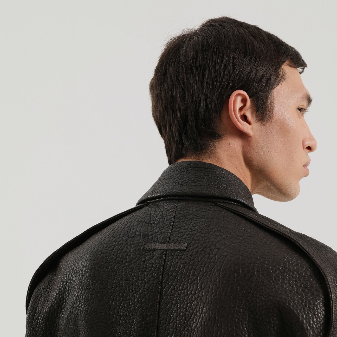 Brown leather jacket