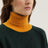 Pull à col roulé vert et jaune