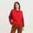 Color block crew neck sweater