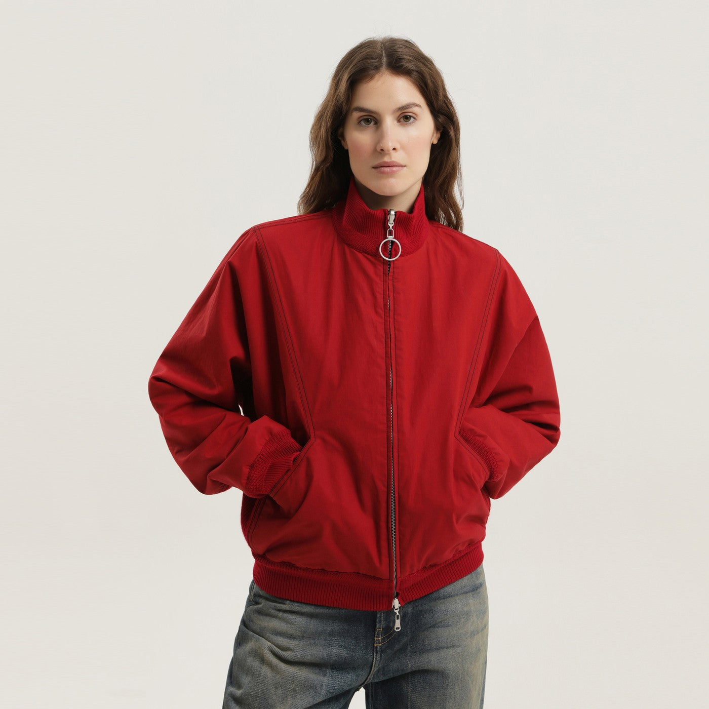 Giacca reversibile rossa e nera