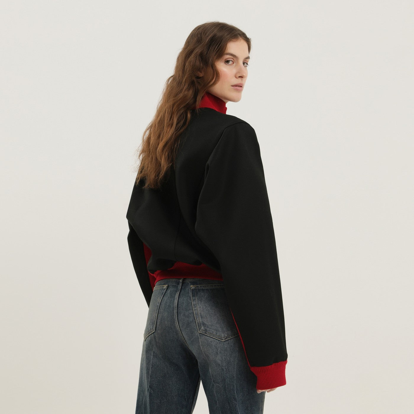 Giacca reversibile rossa e nera