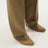 Pantalons droits en laine vert olive