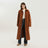 Brown corduroy leather Mackintosh coat