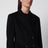 Manteau croisé noir en laine