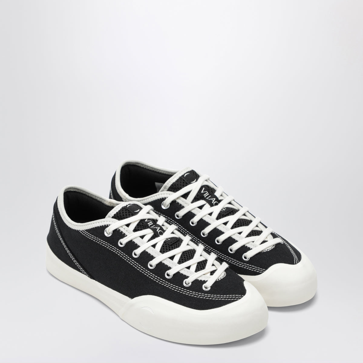 Sneakers 1.30PM noires/blanches en toile